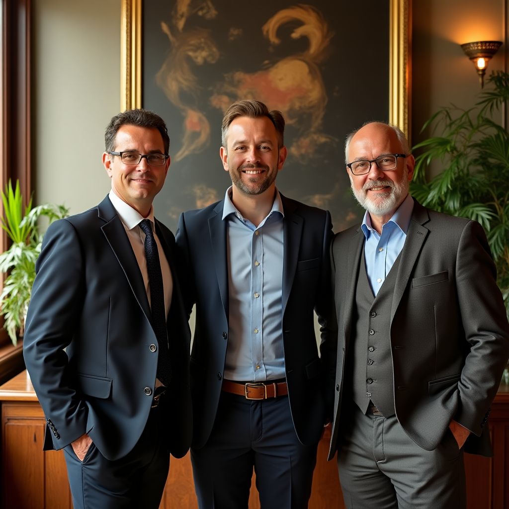 Fundadores de FinanzArgentina en la primera oficina